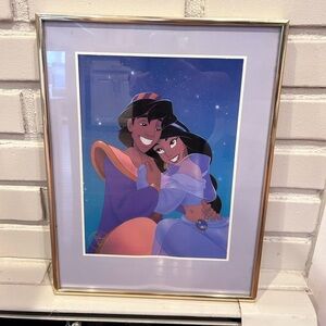 Walt Disney's Aladdin 1993 and Jasmine exclusive commemorative lithograph.